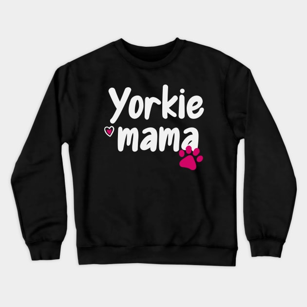 Cute Yorkshire Terriers Dog Lover Gift Idea - Yorkie Mama Heart Design for Mom / Christmas Gifts Crewneck Sweatshirt by First look